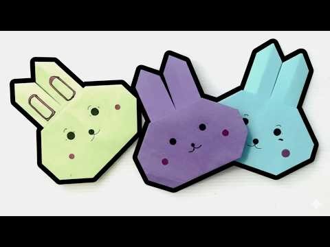 Paper Rabbit Craft 🐰 Easy Origami Bunny for Kids & Adults