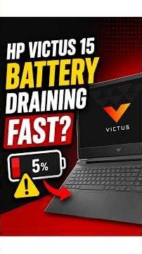 HP Victus 15 Battery Draining Fast? 🔋 Try These 5 Fixes!