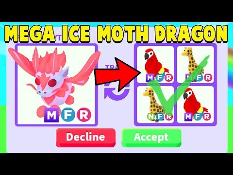 Trading MEGA ICE MOTH DRAGON in Adopt Me!