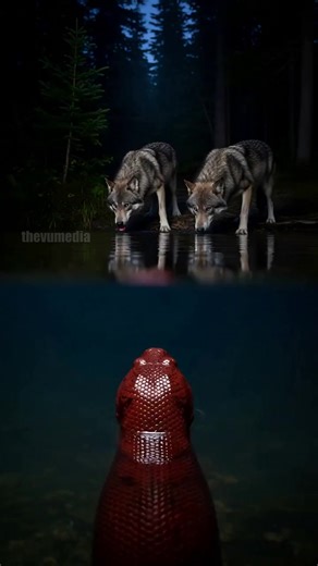 Wolves Fighting For Survival Against Giant Anaconda! #animals #wildlife | Daily Vu