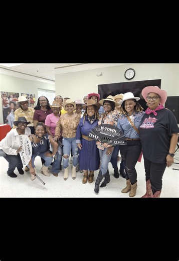 H-town performing and teaching at Studio 60 Senior Center for their stepping into spring event!