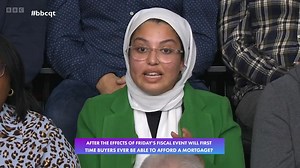 88K views · 859 reactions | “I was told my initial interest rate would be 4.5%...now the best offer I can get is about 10.5%” This #bbcqt audience member says her lender has doubled the interest rate on her prospective mortgage since Friday - pricing her out. Join us after the 10 o’clock news on BBC One | BBC Question Time | Facebook