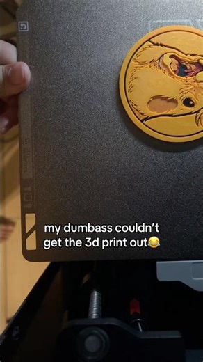 Learning how to remove 3d printed objects in printer #3dprinting #3dprint #3dprinter