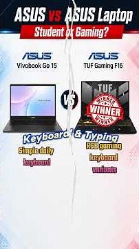 ASUS Vivobook Go Laptop v/s ASUS TUF Gaming F16 🔥 Budget vs Gaming? #shorts #short #shortvideo