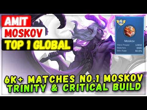 6K+ Matches No.1 Moskov Trinity & Critical Build [ Top 1 Global Moskov ] Amit - Mobile Legends