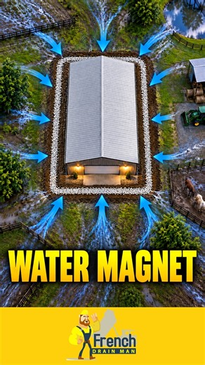 Why This Open French Drain Works Like a Giant Blind Inlet