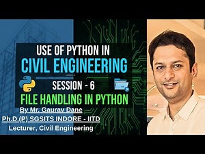 Schedule Session - 6 - Use of Python in Civil Engineering - Online Workshop.