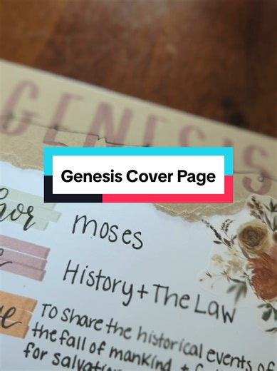 Create an Aesthetic Genesis Cover Page for Journaling
