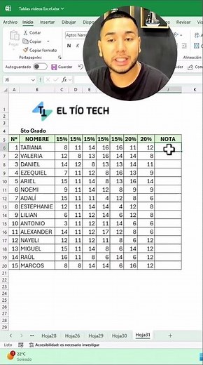 Cómo Calcular Notas de Alumnos en Excel con Funciones | Fácil, Rápido