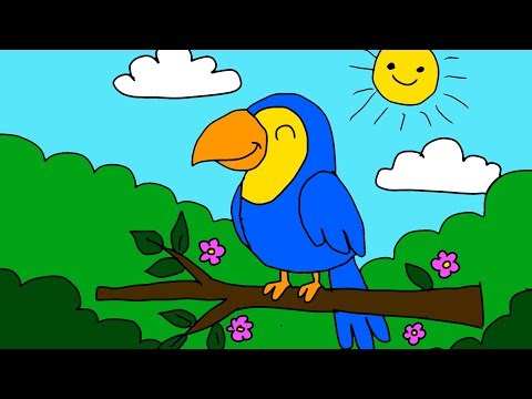 Easy Parrot Drawing for Beginners 🦜 | ibis Paint X Tutorial
