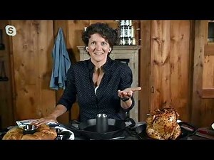 Blue Jean Chef Hammered Cast Iron Vertical Roaster on QVC