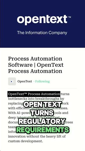 How OpenText Quietly Turns Regulations Into Code