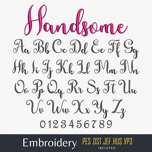 Embroidery Font Machine Embroidery Fonts Cursive Embroidery Letters Embroidery Font Designs Cursive Font Pes Hus Jef Dst Vp3 - Etsy Canada