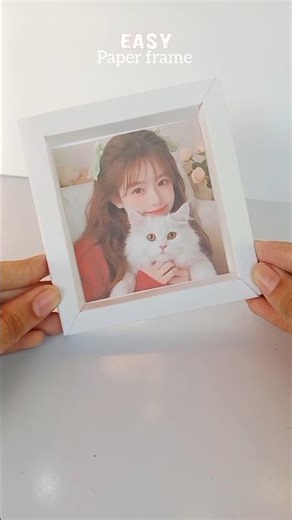 easy and cute paper frame 💕❤️ #papercraft #craft #frame #youtubeshorts #shorts