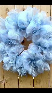 208K views · 2.5K reactions | Create a snowy and elegant DIY winter wreath with me! In this tutorial, I’ll show you step by step how to wire a wreath form, cut your mesh, and attach it for a full, fluffy design. This icy blue and white wreath is perfect for holiday decorating or keeping up all winter long.✨ !#WinterWreath #DIYWreath #MeshWreath #HolidayDecor #ChristmasCrafts | Peekaboo Wreaths | Facebook