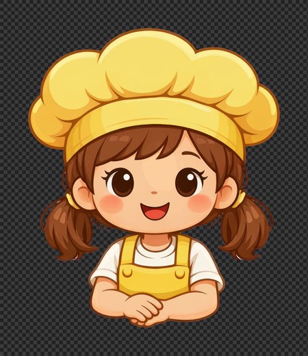 Download free png of PNG Cute cartoon chef girl illustration. by Hein about png, cartoon, cute, logos, and illustrations 26781925