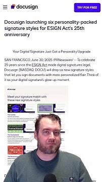 🎉 Celebrating 25 Years of ESIGN: DocuSign's New Signature Styles ✍️