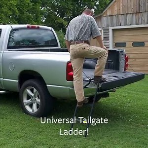 Heavy Duty Truck Tailgate Ladder 🇺🇸 ✅ No More Bumper Slips Or Jumping ✅ Universal Fit For Most All Trucks ✅ Installs In Just Minutes >> https://truckemblemwarehousedeals.com/rear-tailgate-ladder | USA Truck Supply