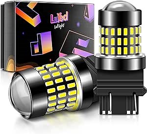 Non-polarity!LUYED 1800 Lumens Super Bright 3014 78-EX Chipsets 3156 3057 3157 4157 LED Bulbs Used For Back Up Reverse Lights,Brake Lights,Tail Lights,Xenon White