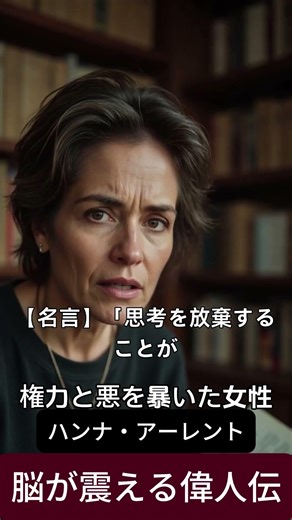 ハンナ・アーレントとは？“悪”を見つめた20世紀の思想家 #shorts