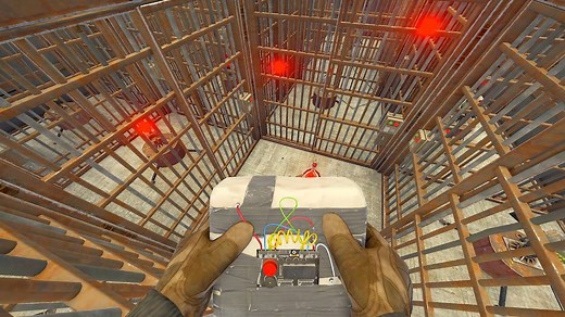 Solo raiding an auto-turret defended prison cell gate