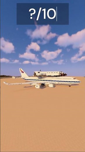 Boeing 747 Space Shuttle in Minecraft - #minecraft #minecraftrealistic #minecraftbuilder #shorts