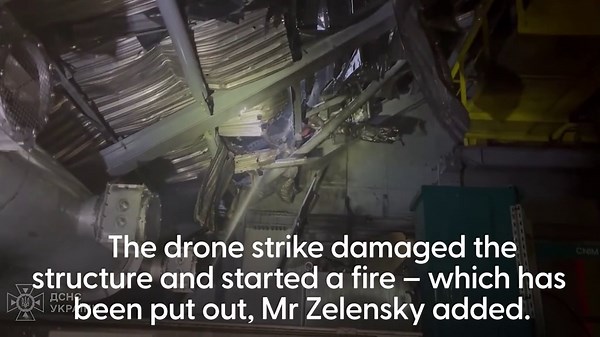 Russian drone hits Chernobyl shell - but radiation levels normal, Zelensky says