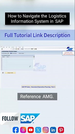 SAP Online Training Courses | How to Navigate the Logistics Information System in SAP | SAP PP | ERP
