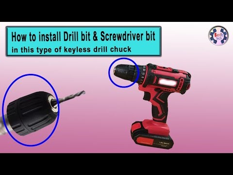 🔩 How to Install Drill & Screwdriver Bit on Type 1 Keyless Drill Chuck | Easy DIY Guide 🛠️|Redh tech