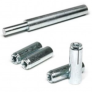 Concrete & Stone Drop in Female Expansion Anchors with Setting Tool Zinc Plated Steel 1/2"-13 x 2 Qty 25