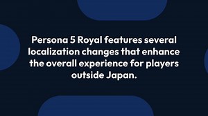 Persona 5 Royal Localization Changes