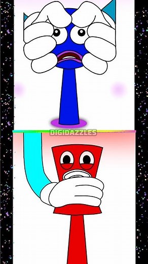 My SPRUNKI OC Drawing in Procreate : RECTANGLE n Circle (Save from Shapes) 1#sprunkioc #drawing