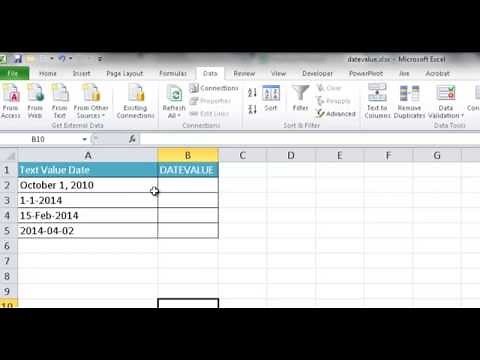 Make Excel Recognize Dates with the DATEVALUE Function