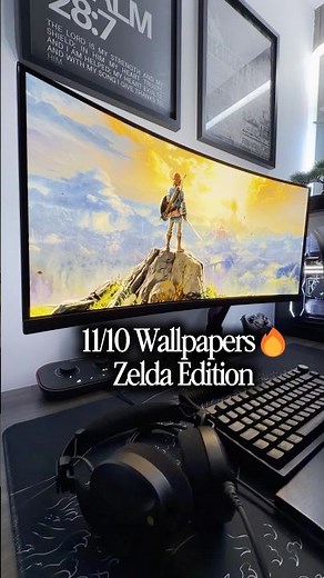11/10 wallpapers🔥 on wallpaper engine ZELDA EDITION #gamingsetup #wallpaperengine #shorts