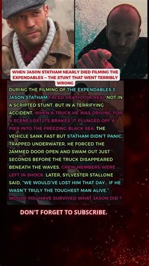 When Jason Statham Nearly DIED Filming The Expendables — The Stunt That Went Terribly Wrong