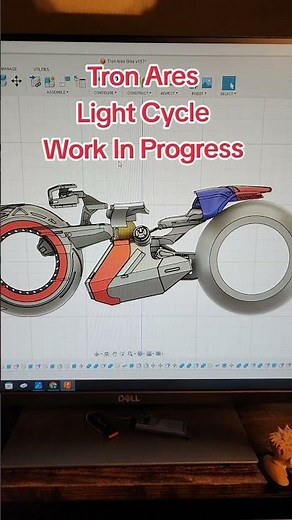 Tron Ares Light Cycle WIP #3dmodeling #3dprinting #tron #motorcycle