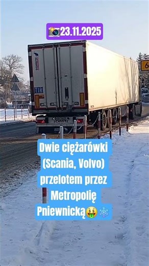 Scania i Volvo przelotem przez zaśnieżoną Metropolię 🤑❄️ #shorts