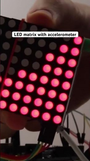 LED matrix with accelerometer #arduino #diy #arduinoproject #engineering #accelerometer #sensor