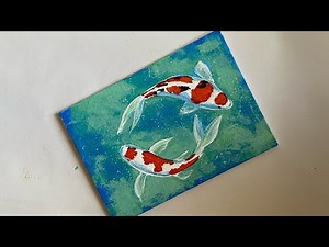 Koi fish painting tutorial || acrylic painting || step by step