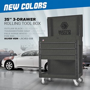 4.8K views · 76 reactions | Our versatile tool carts are now available in NEW colors! Whether you're looking for a 3-drawer cart, or 6-drawers is more you style, these quality carts are a perfect entry level tool storage option or an addition to your current setup! Browse the JSC453 & JSC483 today - https://bit.ly/3k3yqkl #matco #matcotools #toolbox #toolstoragetuesday #toolboxtuesday #automotive #mechanic #technician #autotech #tattooshop #fortheloveoftools | Matco Tools | Facebook