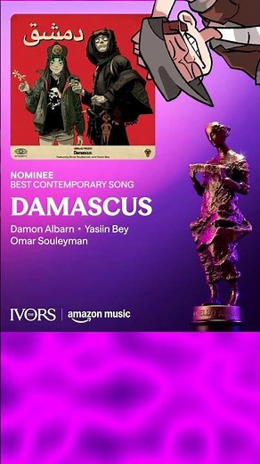 GORILLAZ DAMASCUS NOMINATED FOR IVOR NORVELLO AWARD FOR BEST CONTEMPORARY SONG