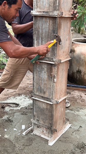 1.4M views · 6.1K reactions | Techniques for installing concrete columns, stairs, wooden houses | Creative Handmades Ideas Diy | Facebook