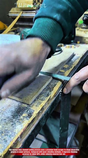 Innovative Manual Wood Inlay Channel Cutting Tool: Clean Precision Finish