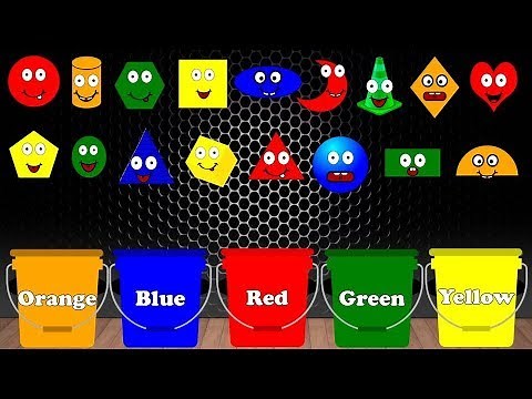 Learn Shapes Song, Color Sorting For Kids, Educational Video Kindergarten Preschool Game 2