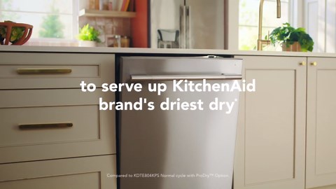 KitchenAid 24 in. Top Control Built-In Tall Tub 44 dBA Dishwasher in PrintShield Stainless with Advanced ProDry System KDPS624SPS