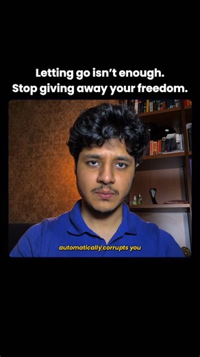 Pranav Prakash on Instagram: "Letting go is not enough. You are still giving away your freedom. You tell yourself you’re detached.You say you’ve learned not to cling. But look closely at how you actually live. Notice how your body tightens when outcomes feel uncertain. How the mind becomes restless the moment something important slips out of control. How effort turns anxious when results stop obeying you. This isn’t because you want too much. And it isn’t because you’re too involved in the world