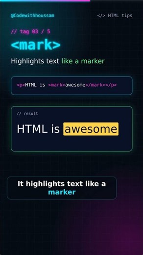5 HTML Tags You've Never Used (Save This) #Shorts