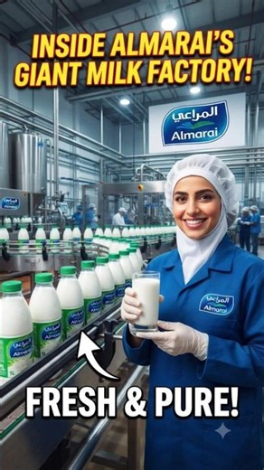 How Almarai Milk Is Made in Saudi Arabia 🥛🇸🇦 #shorts #ytshorts #trending #ai