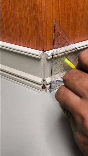 Perfect Baseboard Outside Corners on Uneven Walls #Woodworking #Carpentry #Baseboard #joinery #diy