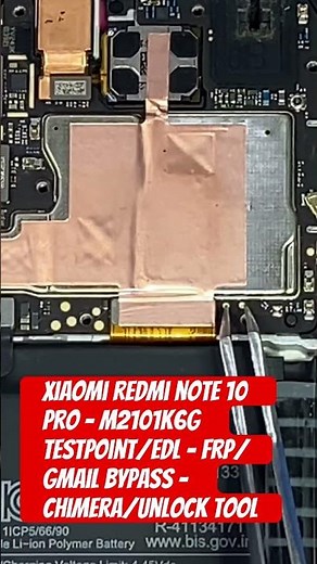 Xiaomi redmi note 10 pro - m2101k6g testpoint/edl - frp/gmail bypass - chimera/unlock tool